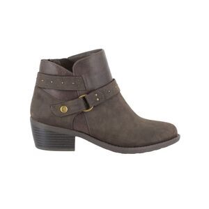 EASY STREET Womens Brown Ring Gore Leda Almond Toe Block Heel Booties 5.5 M